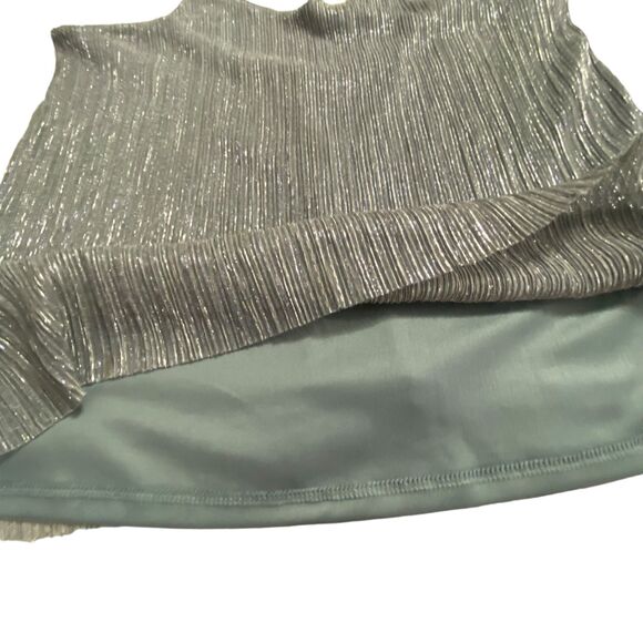 EXPRESS Women Top Cami Tank Silver and Black Tank Shimmer Sparkly Lined Small - Picture 12 of 14